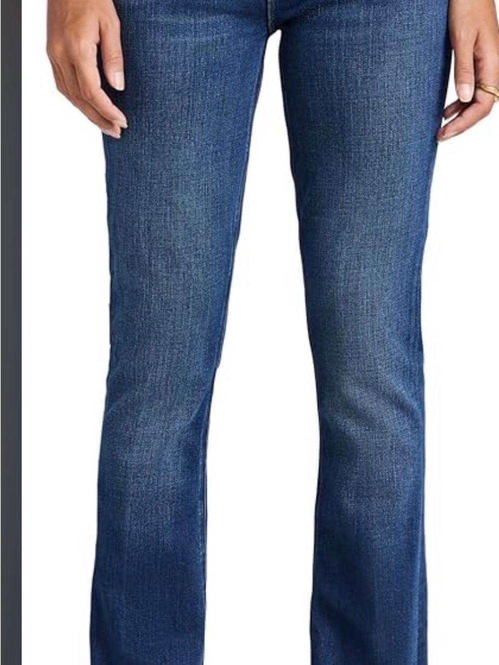 MOTHER Runaway High Rise Straight Step Fray Hem Jeans in Groovy